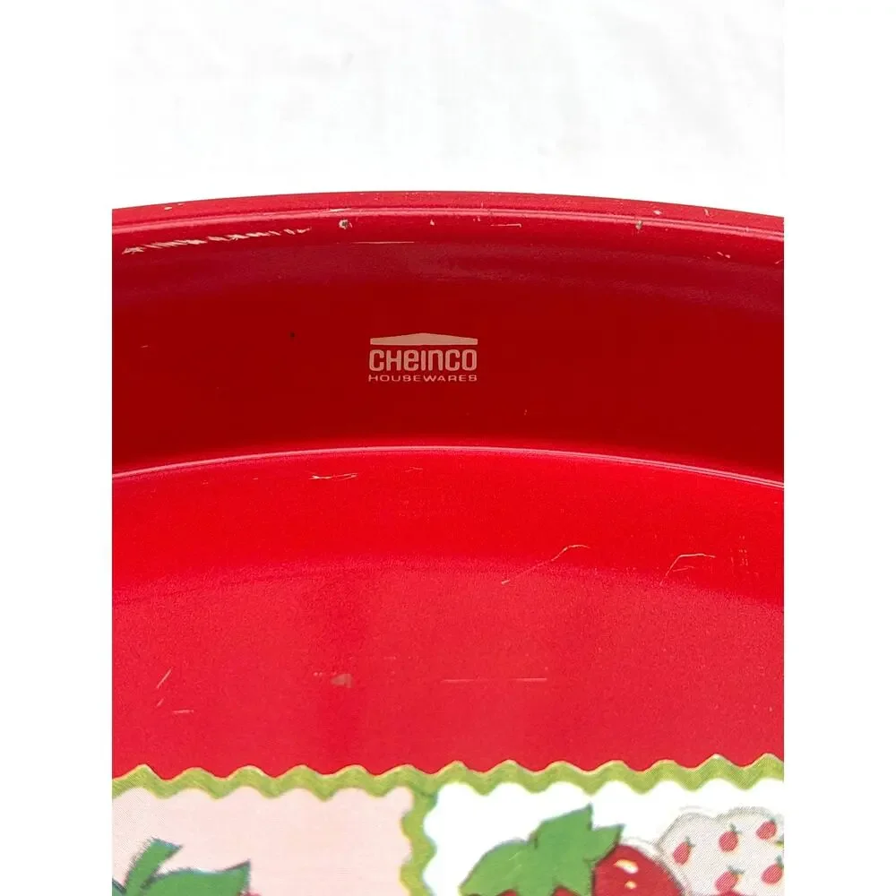 Vintage Cheinco Strawberry Shortcake 14 inch Round Decorative Tray 1980